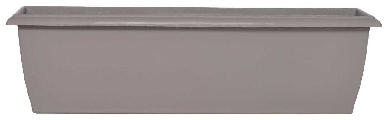 JARDINIERE RESINE EVO L 59 CM X 19 5 X H 16 CM TAUPE