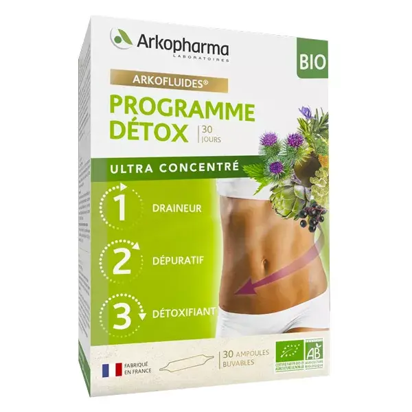 Programa de Desintoxicação Tripla Ação Arkofluides da Arkopharma - 30 ampolas