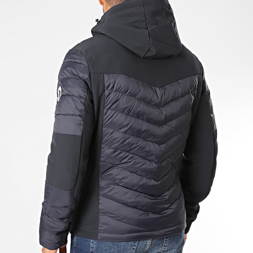 Doudoune Chauffante Capuche Toronto Bleu Marine Noir
