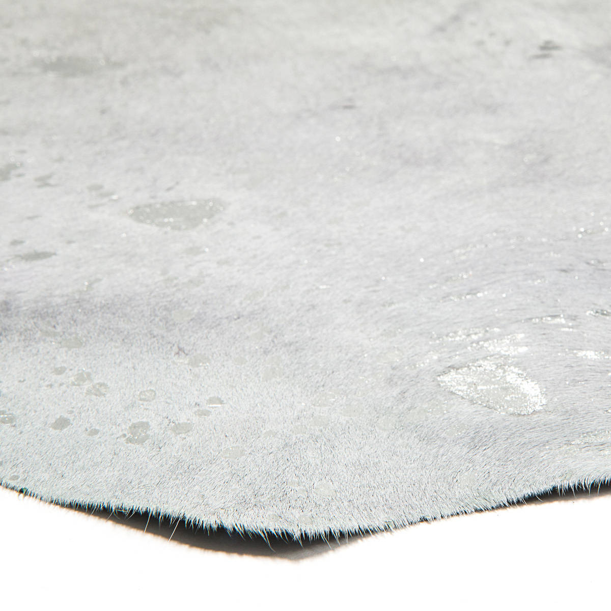 Lederteppich FLY 100 - grau-silber - 2-2,6 m²