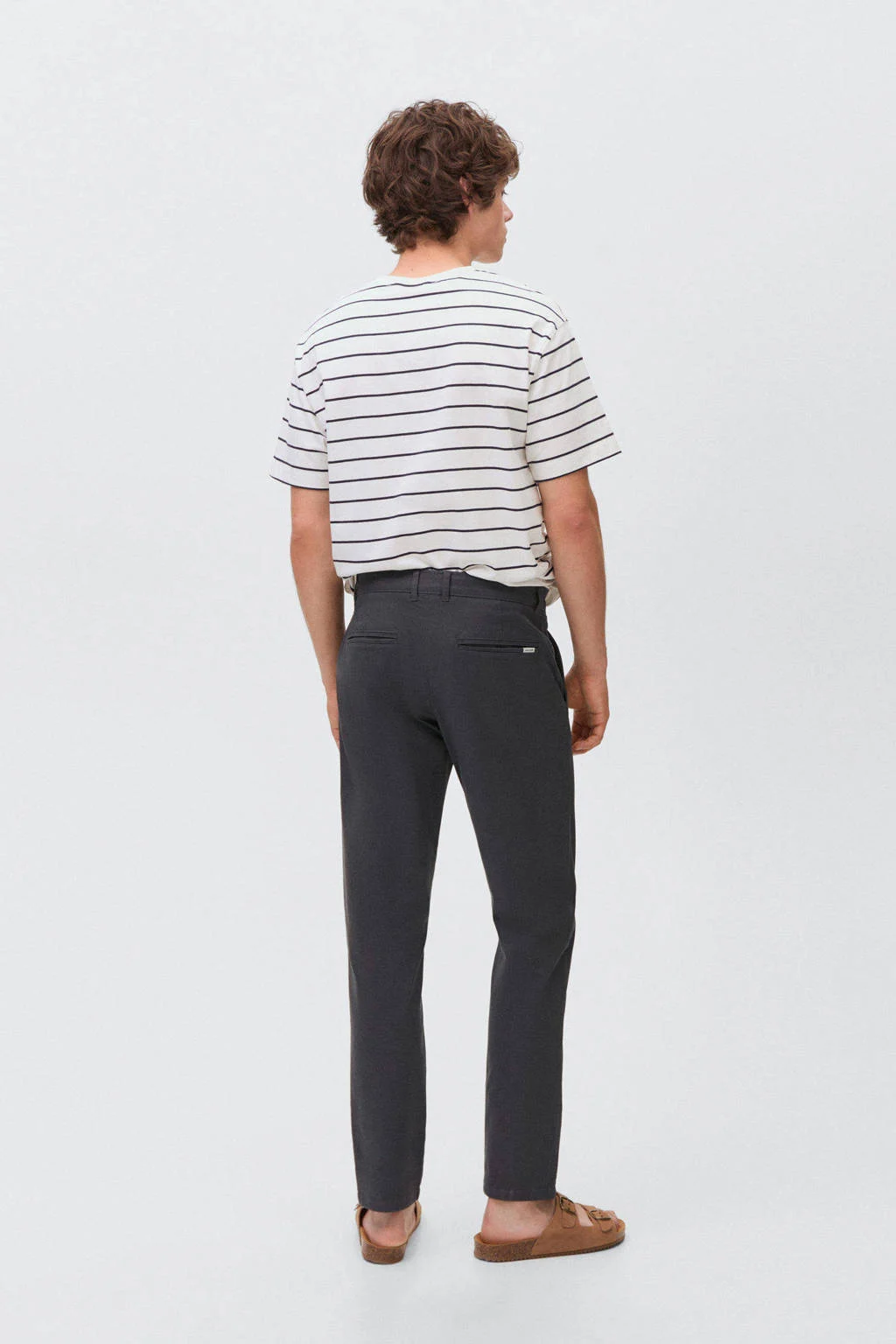 MANGO TEEN regular chino antraciet