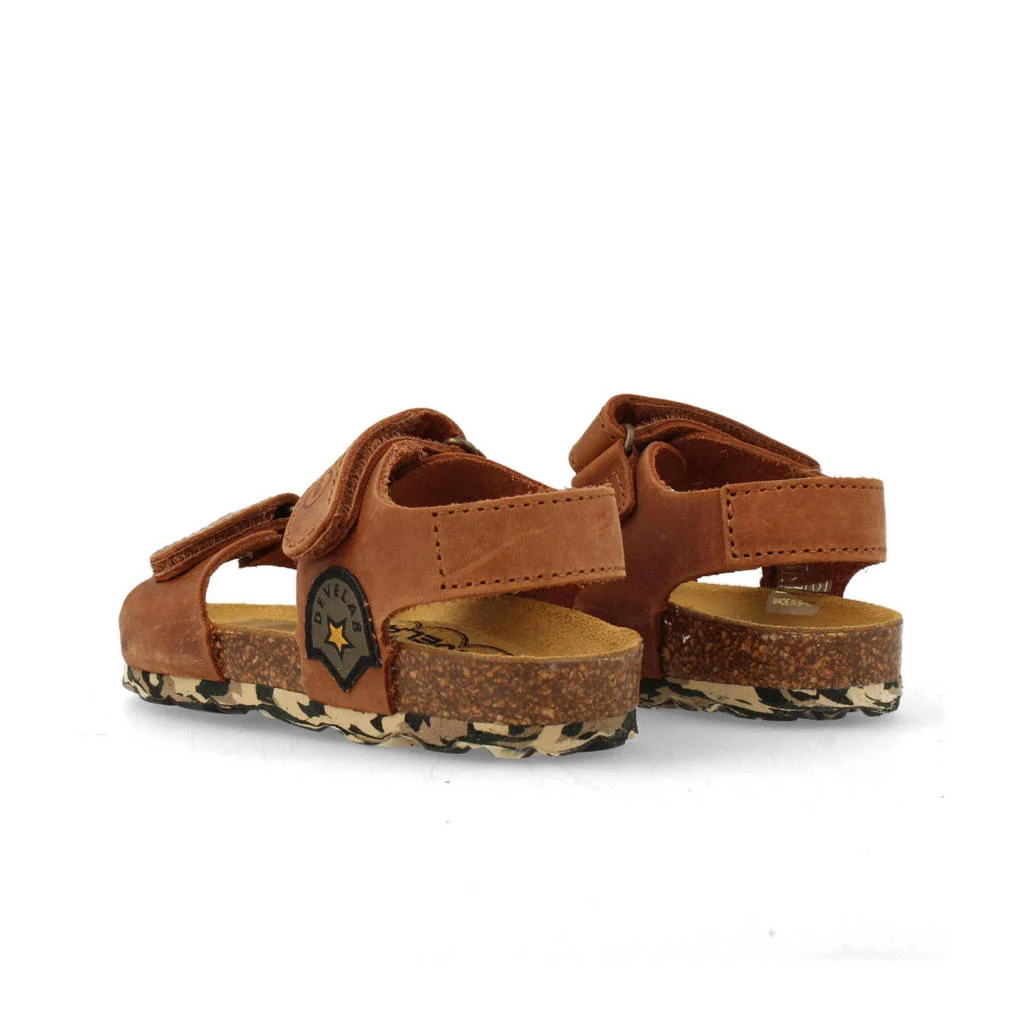 Develab 48319leren sandalen cognac
