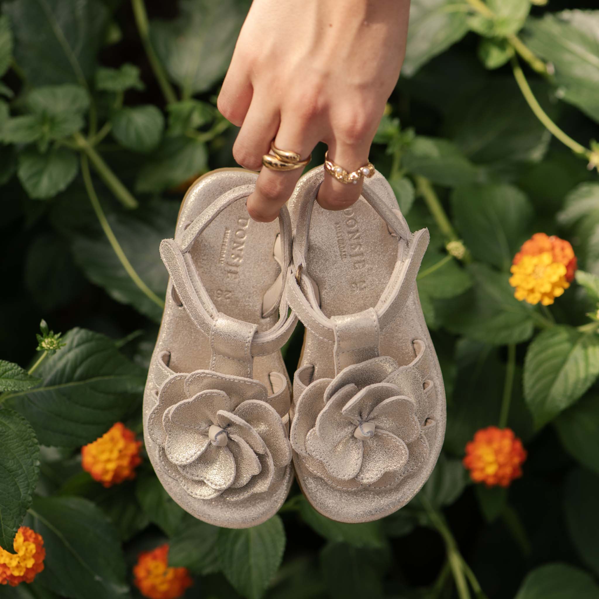 Sandalen Iles Fields Shimmer Buttercup Silver Metallic