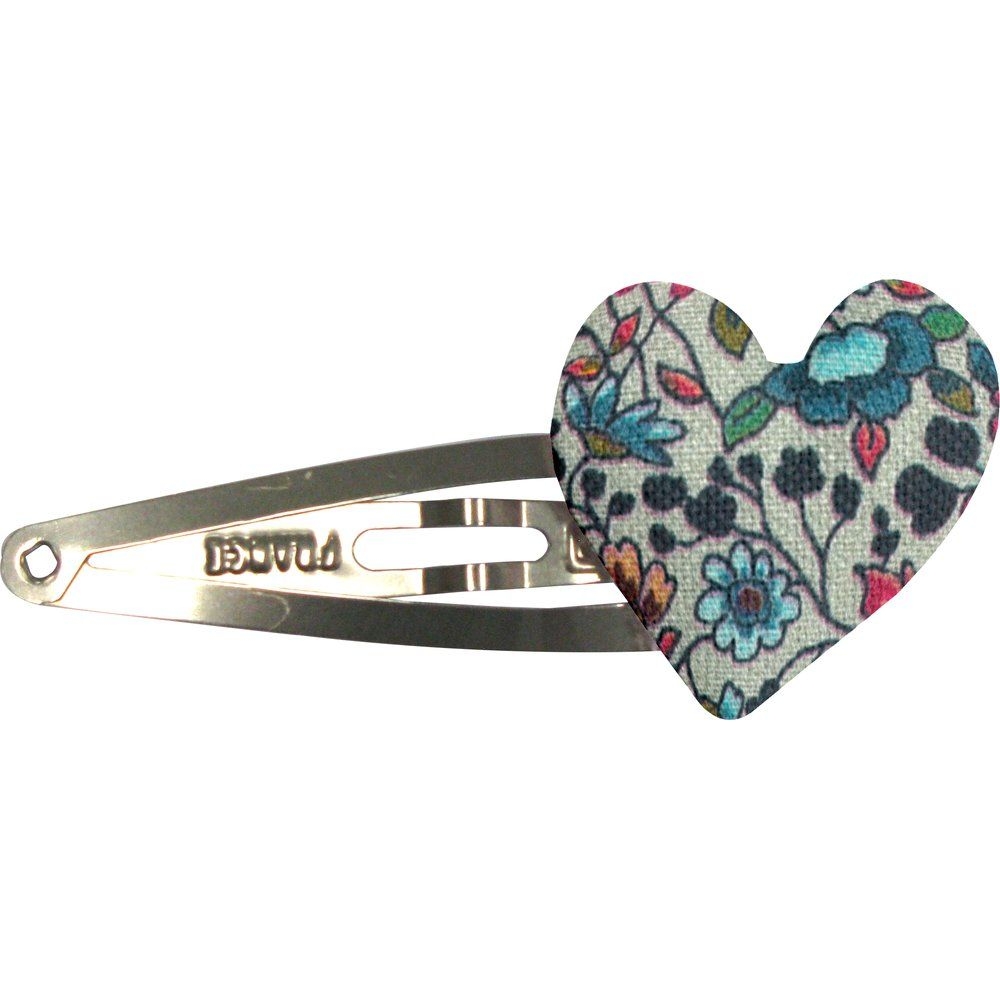 Barrette Clic-Clac Cœur Fleur Mentholé