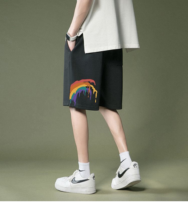 POSI - Shorts met regenboogprint
