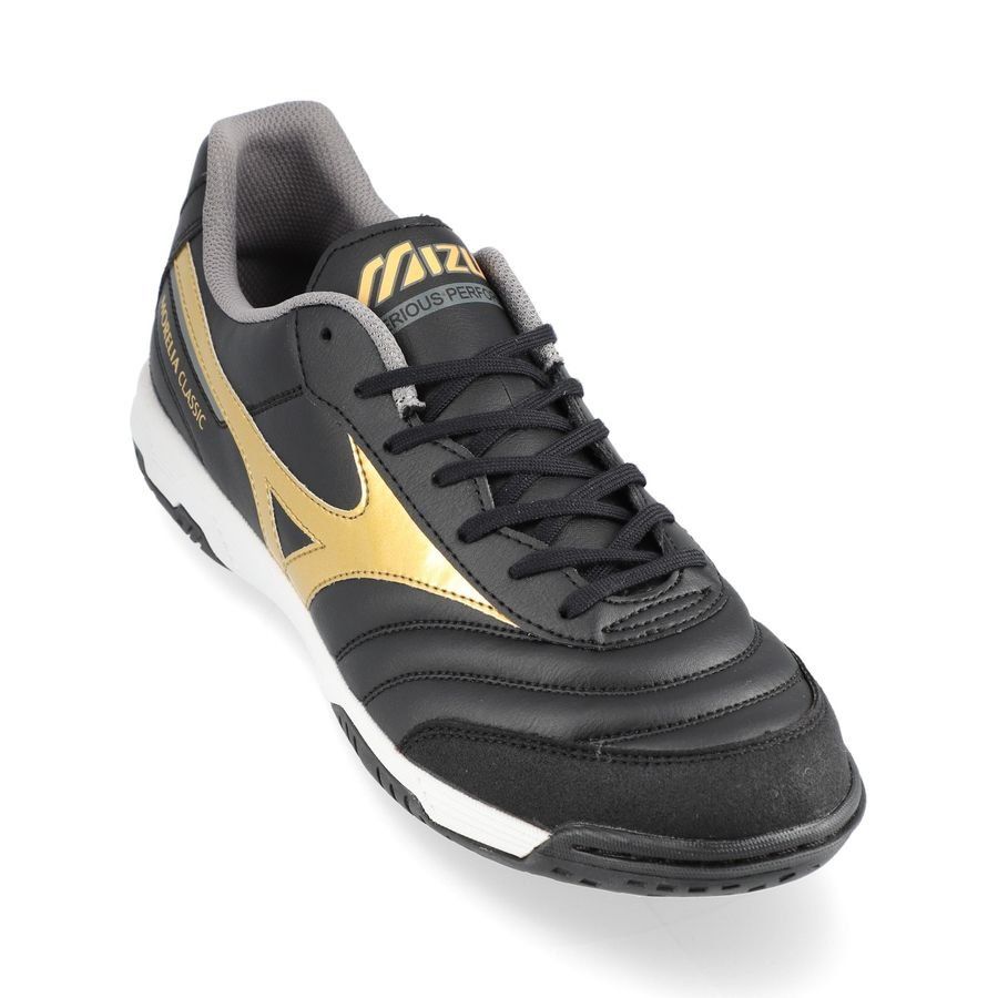 Mizuno Morelia Sala Classic IN Aurum - Noir/Doré/Gris