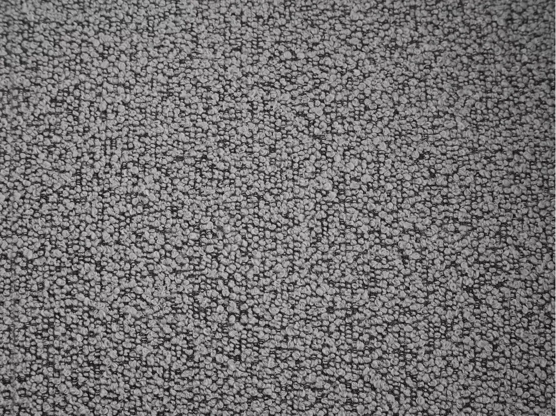Fauteuil en tissu bouclette gris BOVANA de Pascal Morabito
