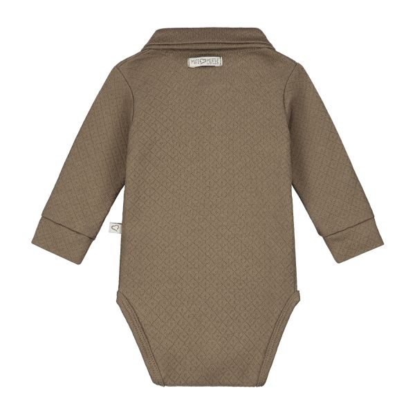Mats & Merthe Charlotte Overslagromper Korte Mouw Off White 1 Mnd