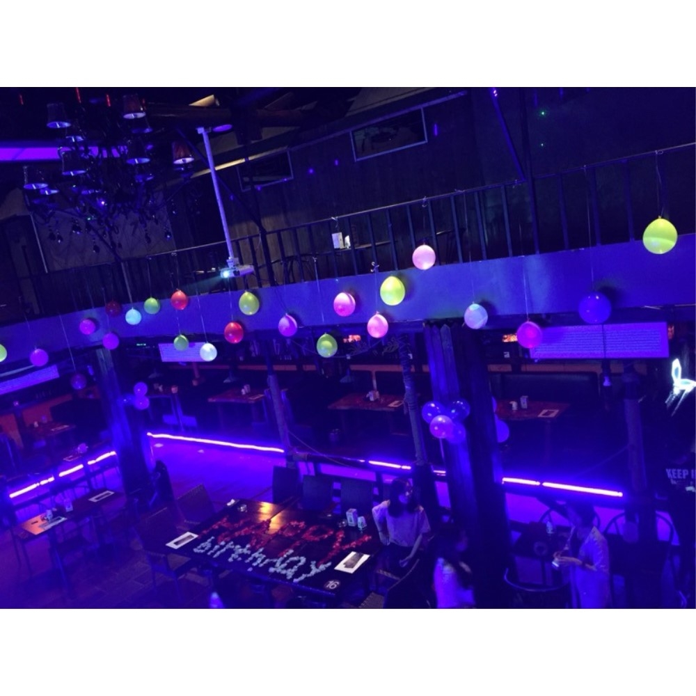 (24er Set) Ø30cm LED Party Deko Ballons Latex Luftballons - Assortiert