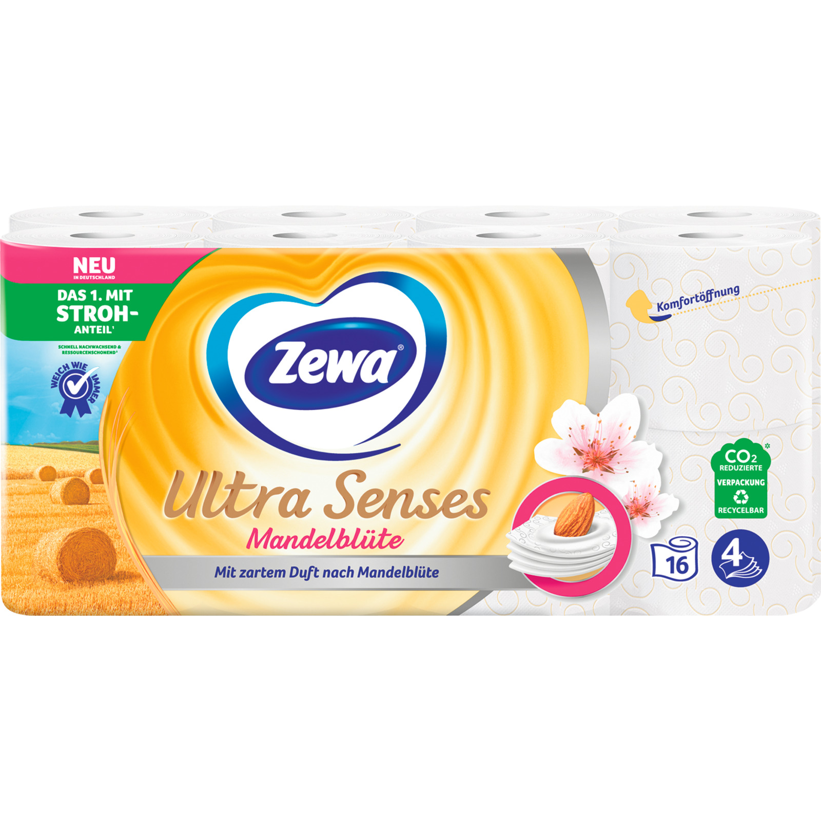 Zewa Topa Deluxe Mandelmi. 4-lagig 16 Rollen
