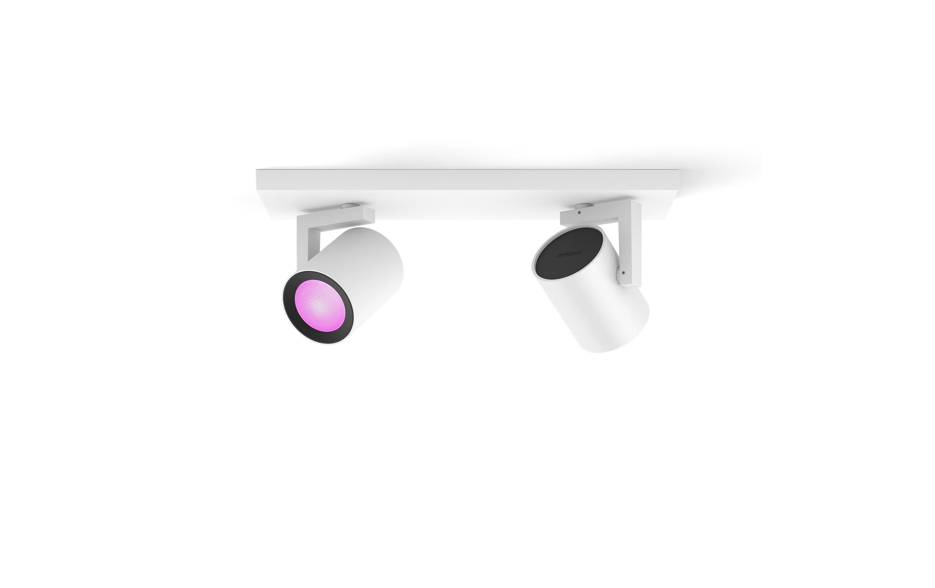 White & Color Ambiance Argenta 2er-Spot Weiss<br>Licht in allen Farben