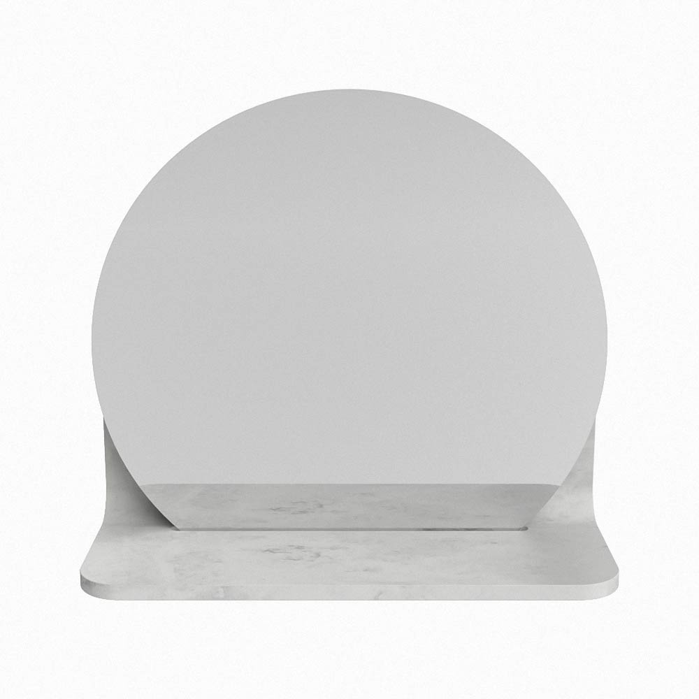 Mondiaz Spot spiegel rond Ø30cm met planchet opalo