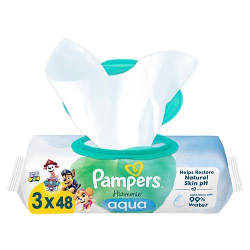 Pampers Harmonie Aqua Baby Feuchttücher Paw Patrol Edition 3er Pack