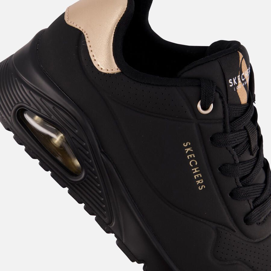 Skechers Sneakers UNO GOLDEN AIR Vrijetijdsschoen lage schoen veterschoen met metallic inzet