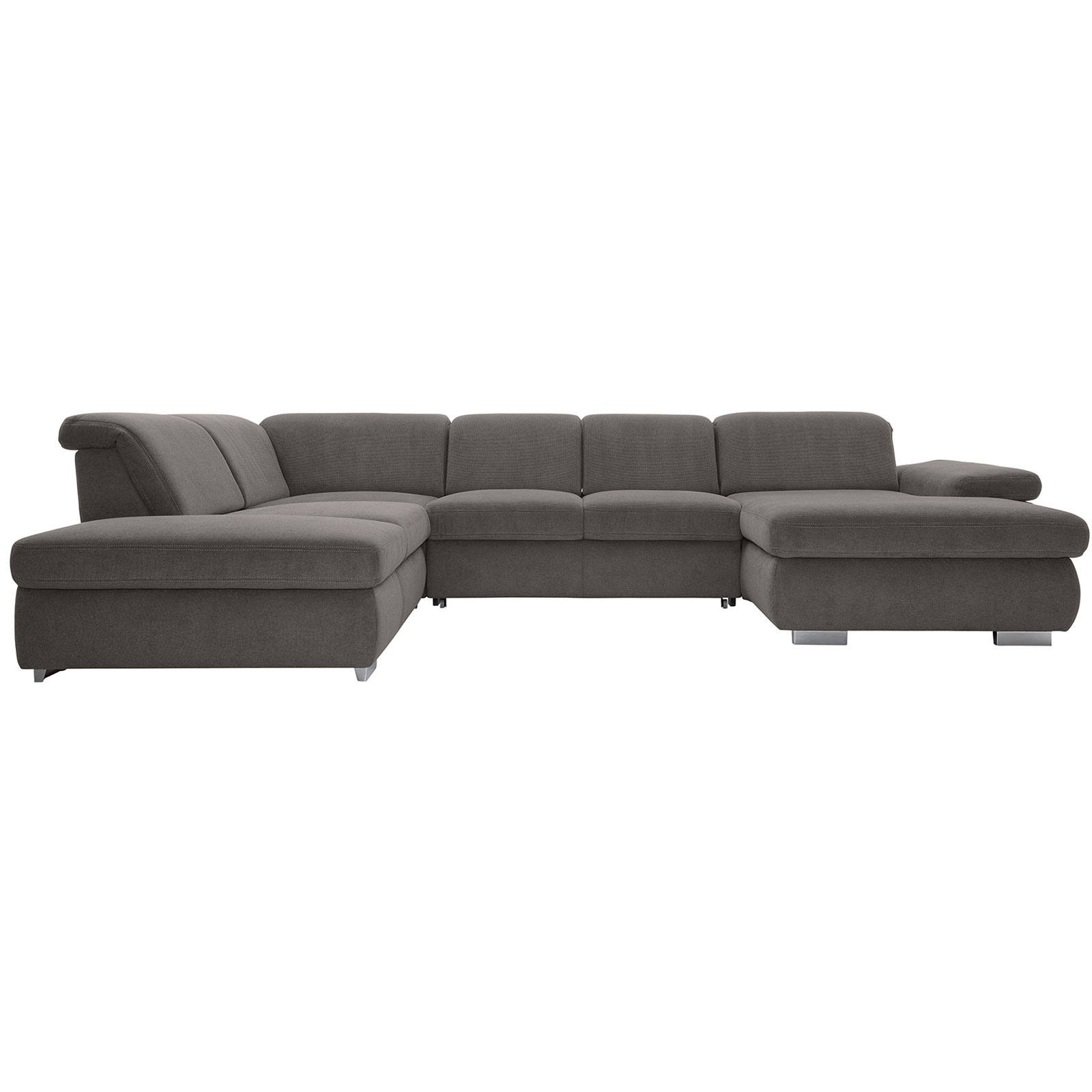 polsterpower Boxspring-Wohnlandschaft - Belle grey - Basismodell - Recamiere rechts
