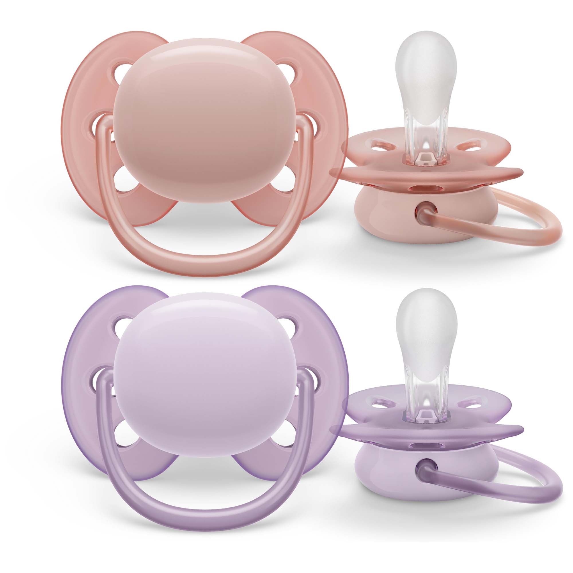 Philips Avent Ultra Soft Fopspeen 0-6 mnd 2-pack roze