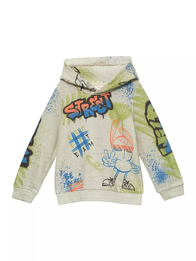 S.OLIVER Jungen Kapuzensweater - Hoodie  weiss