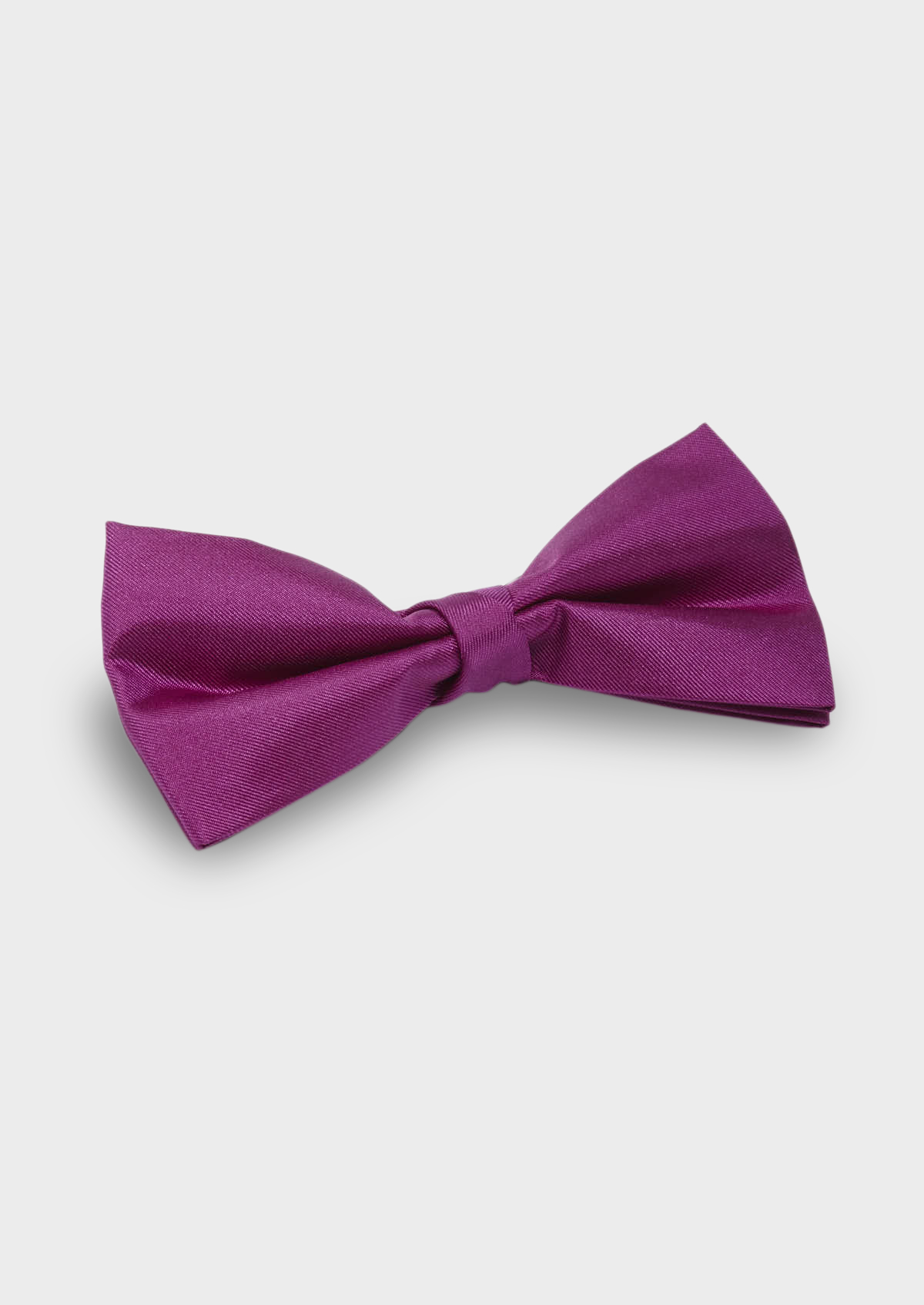 Noeud-papillon en soie unie rose foncé