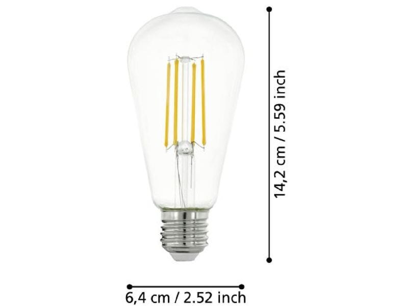 EGLO Leuchten Lampe 7 W E27 Warmweiss Filament LED-Glühbirne