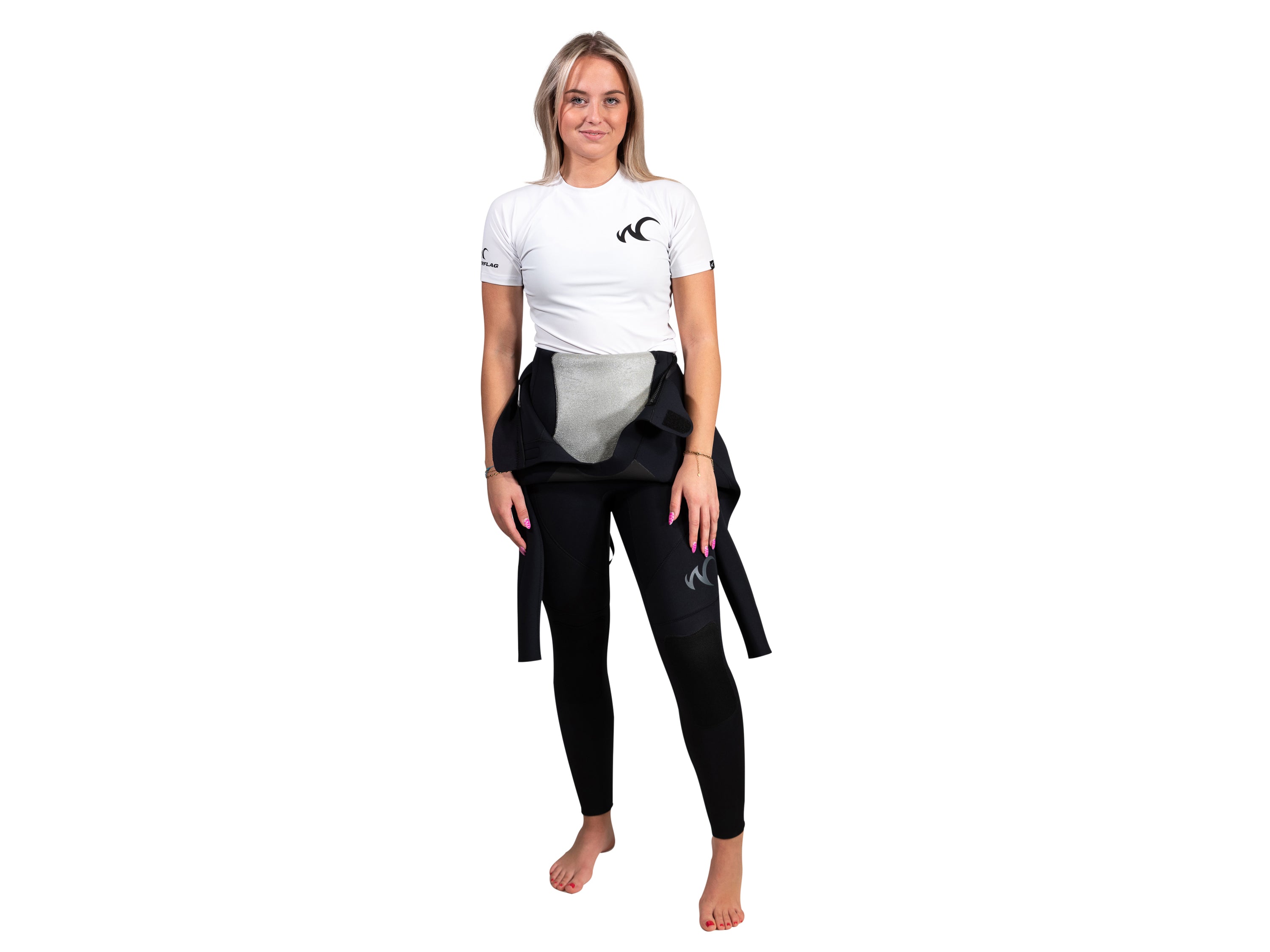 Watrflag Murcia Regular Fit UPF 50+ White Women Rashguard