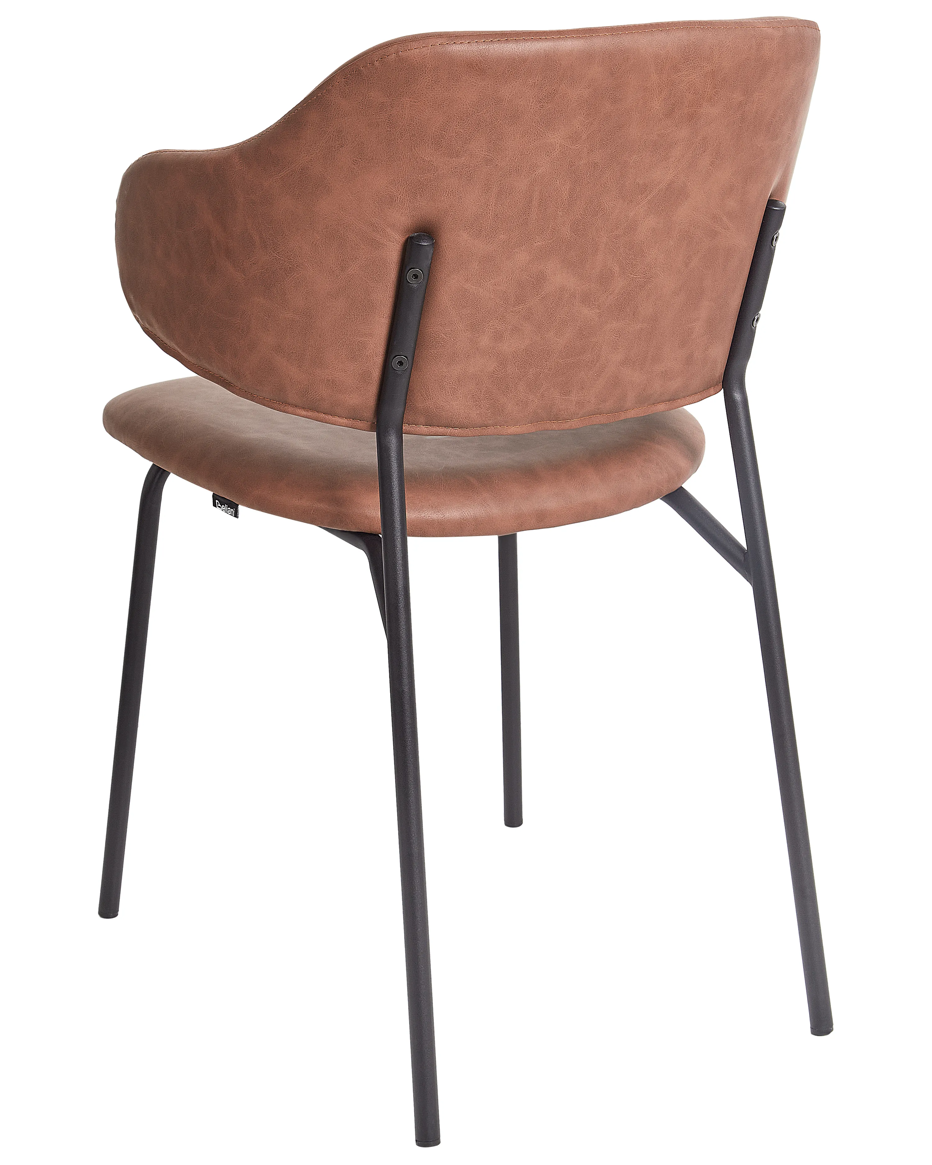 Set van 2 eetkamerstoelen KENAI Kunstleer Bruin