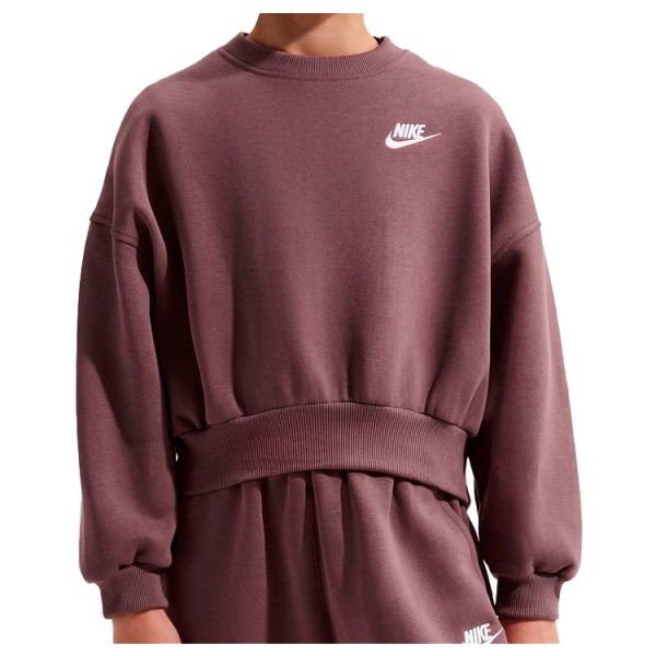 Nike - Girl's Club Fleece Boxy Crew-Neck Sweatshirt - Pull
