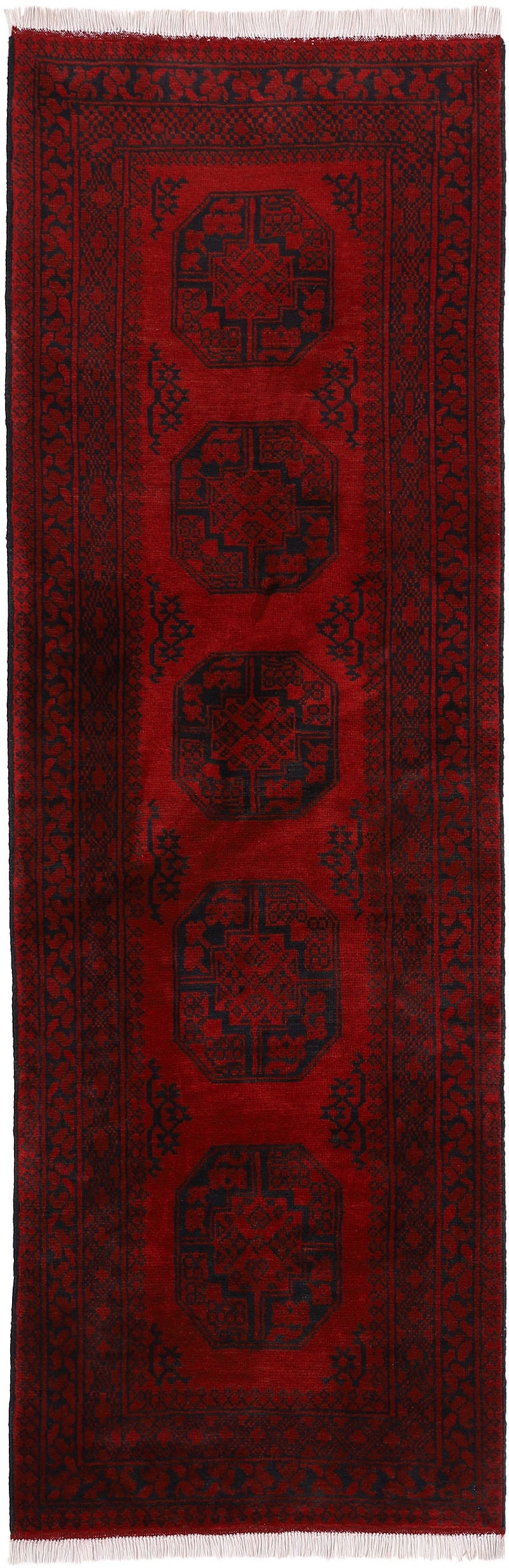 Woven Arts Orientteppich »Afghan Akhche ,   auch als Läufer« rechteckig 10 mm Höhe handgeknüpft, reine Wolle für ein warmes Raumklima, Wohnzimmer