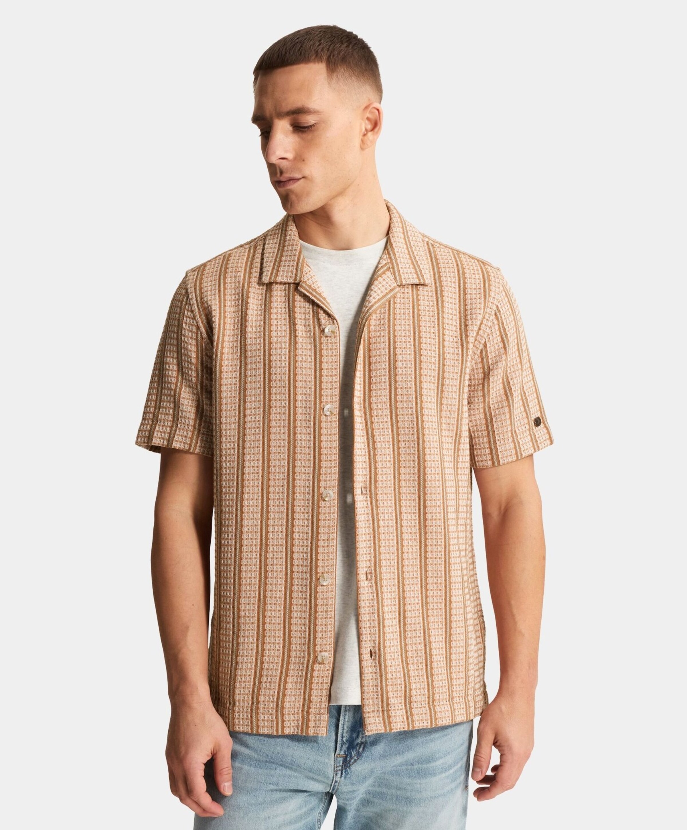 Cast Iron Heren overshirt oranje
