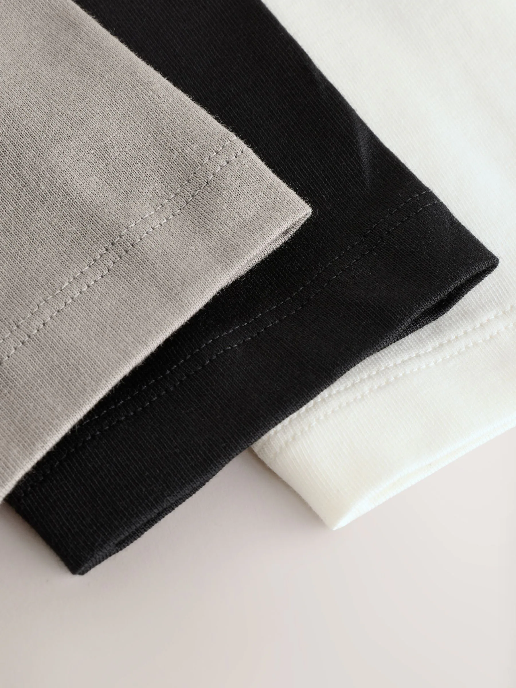 Zwart/wit/steenkleurig - 3 Relaxed Fit T-shirts met grafische print en lange mouwen (3-16jr)