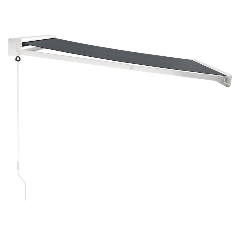 Auvent rétractable anthracite 3x2,5 m tissu et aluminium