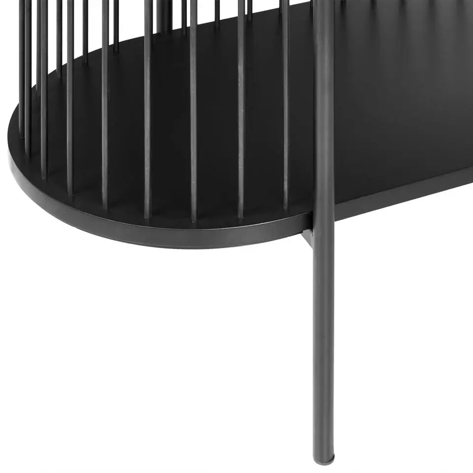 BIRSON - TV-meubel - Zwart - MDF