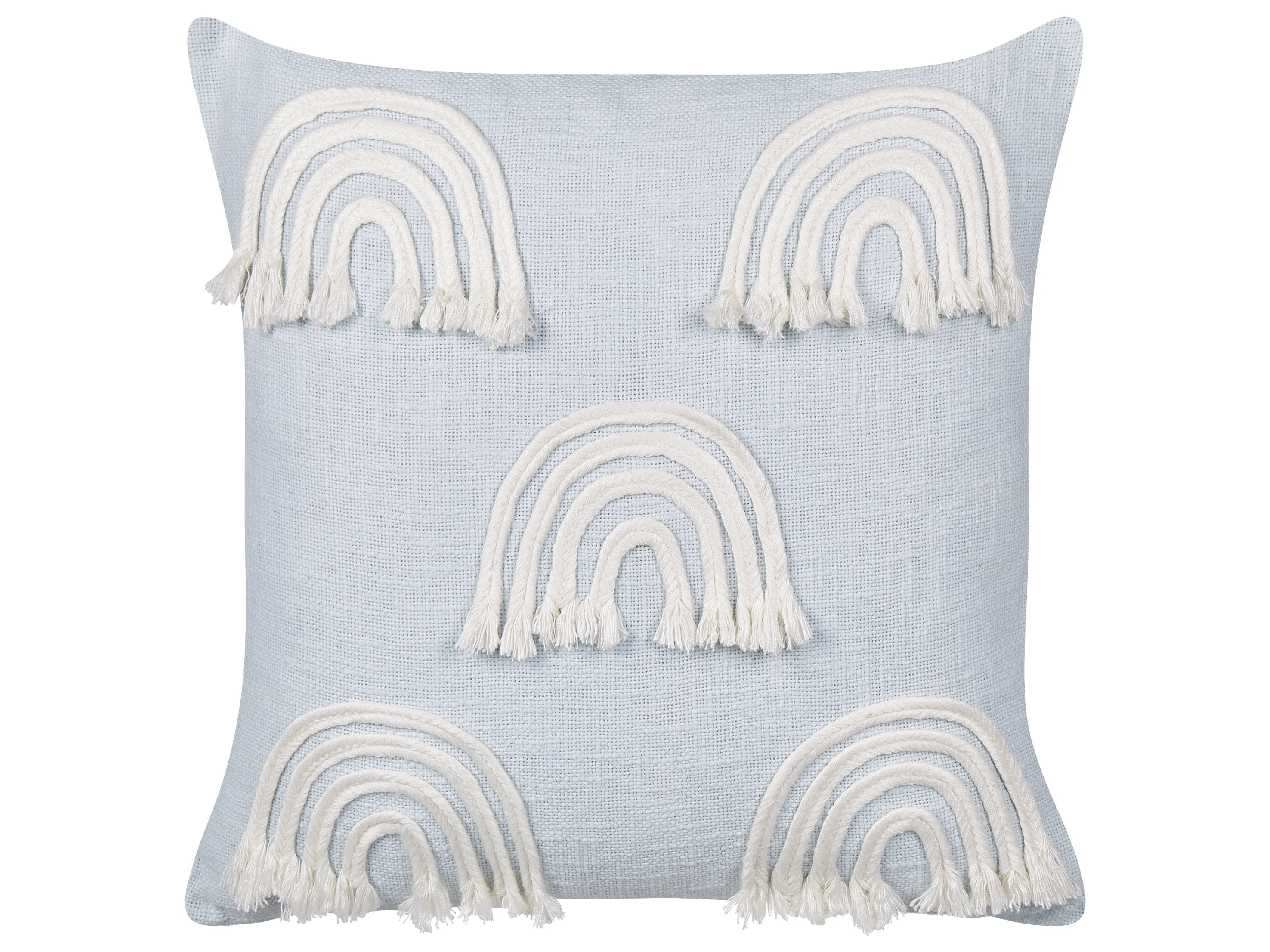 Set van 2 sierkussens LEEA Katoen 45 x 45 cm Lichtblauw