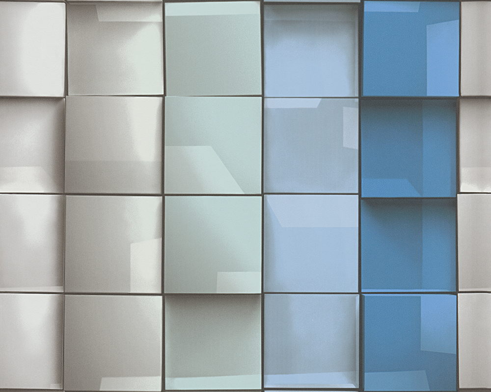 Vinyltapete MOVE YOUR WALL - blau-grau - 10 Meter