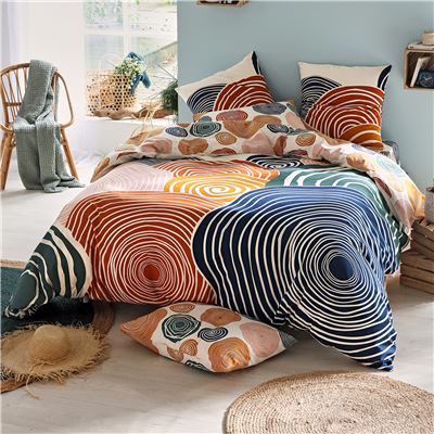 Linge de lit motif spirales - BECQUET CRÉATION