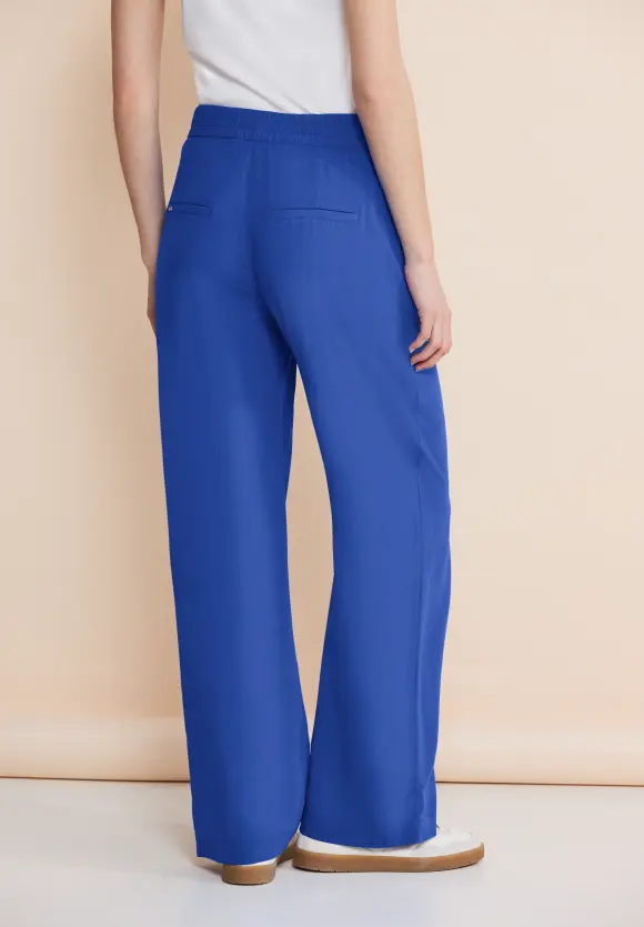 Loose Fit Viskosehose - fresh intense gentle blue