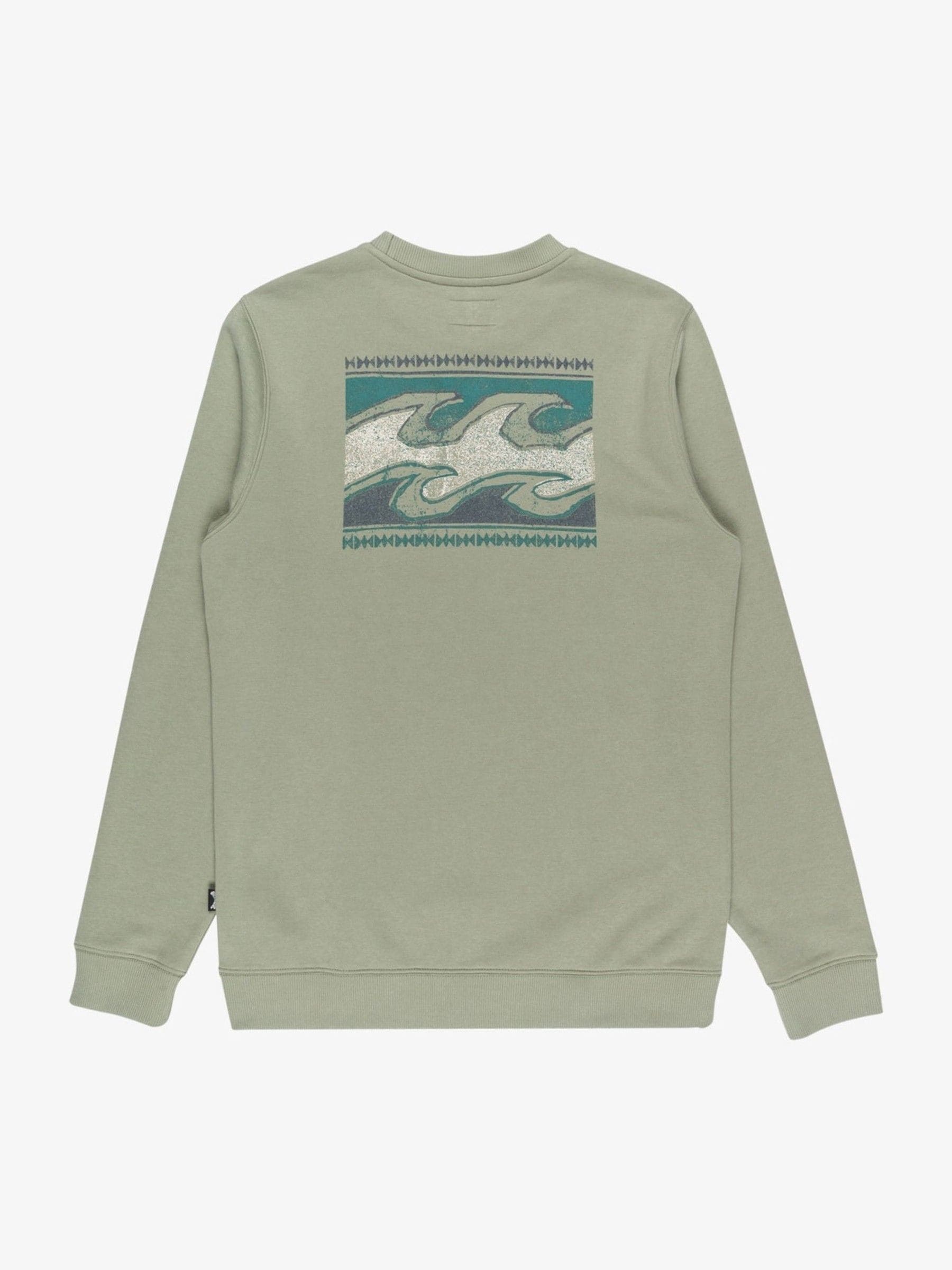 Billabong Grey Foundation Backprint Graphic Logo Sweatshirt