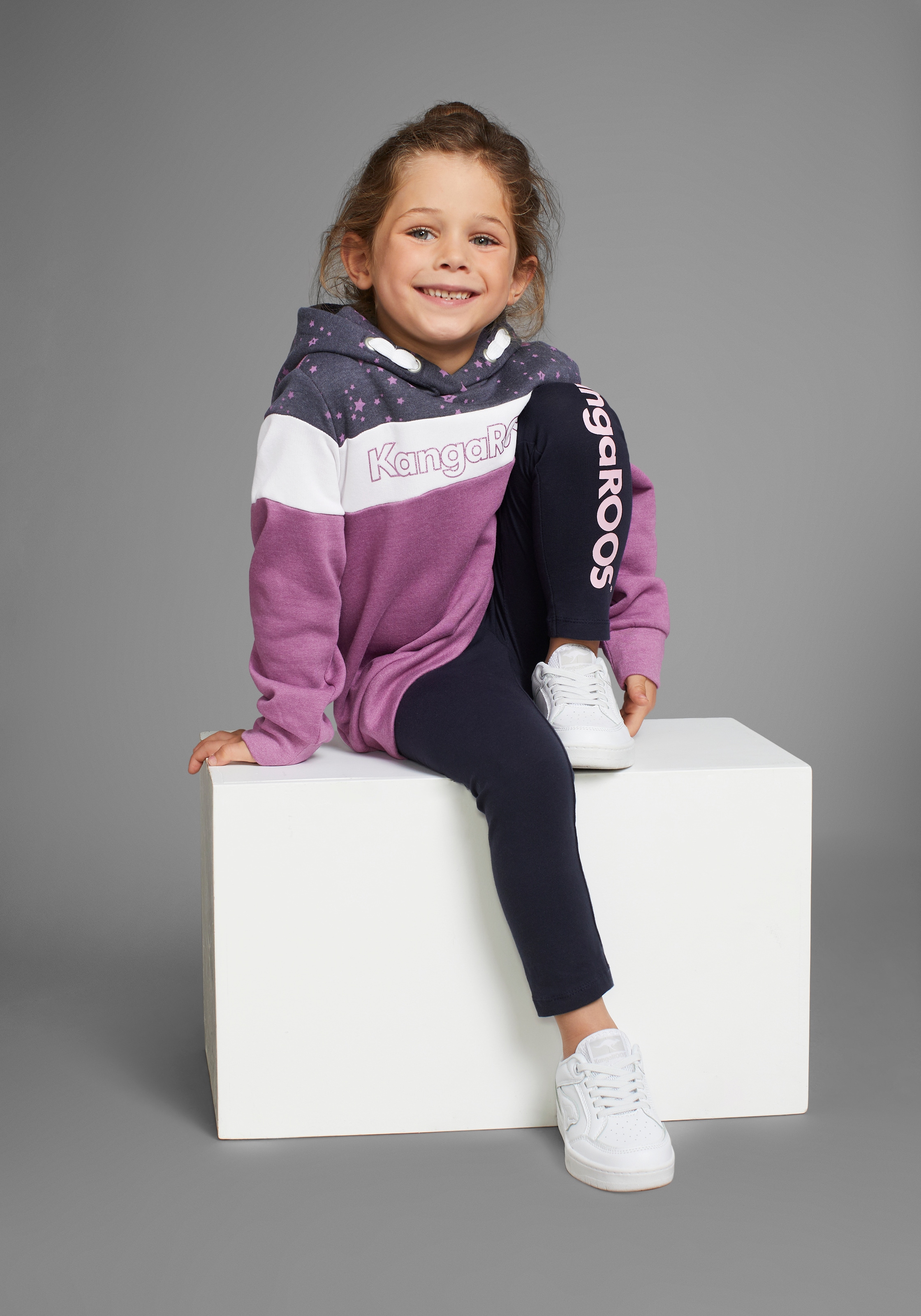 KangaROOS Kapuzensweatshirt »Colorblocking«, , für kleine Mädchen