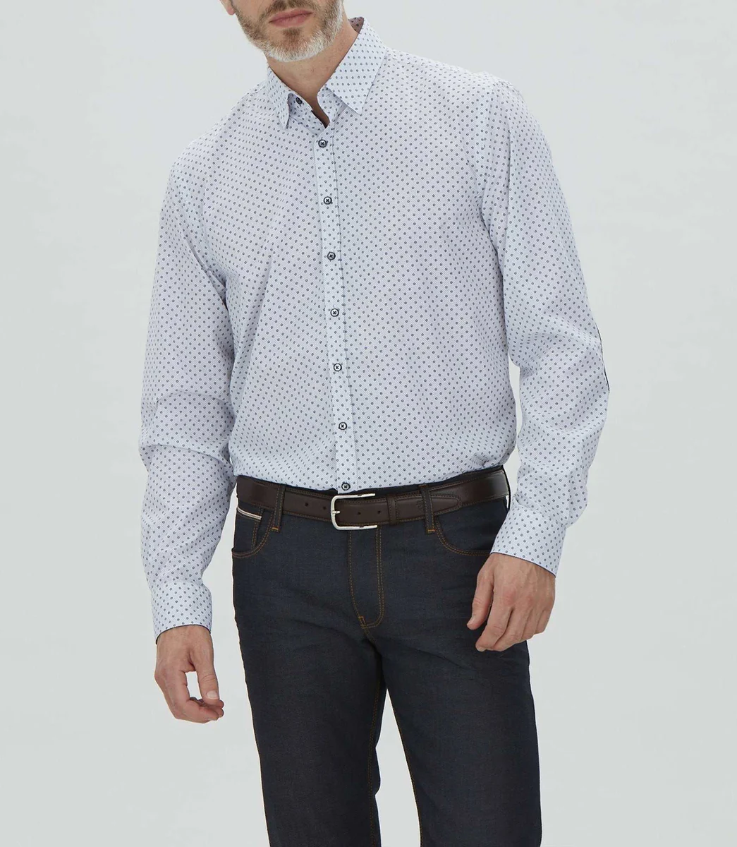 Chemise casual en coton marine 