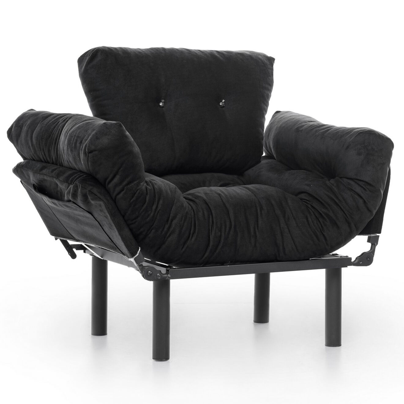 Atelier del Sofa Fauteuil Nitta noir - 128x35x65 cm