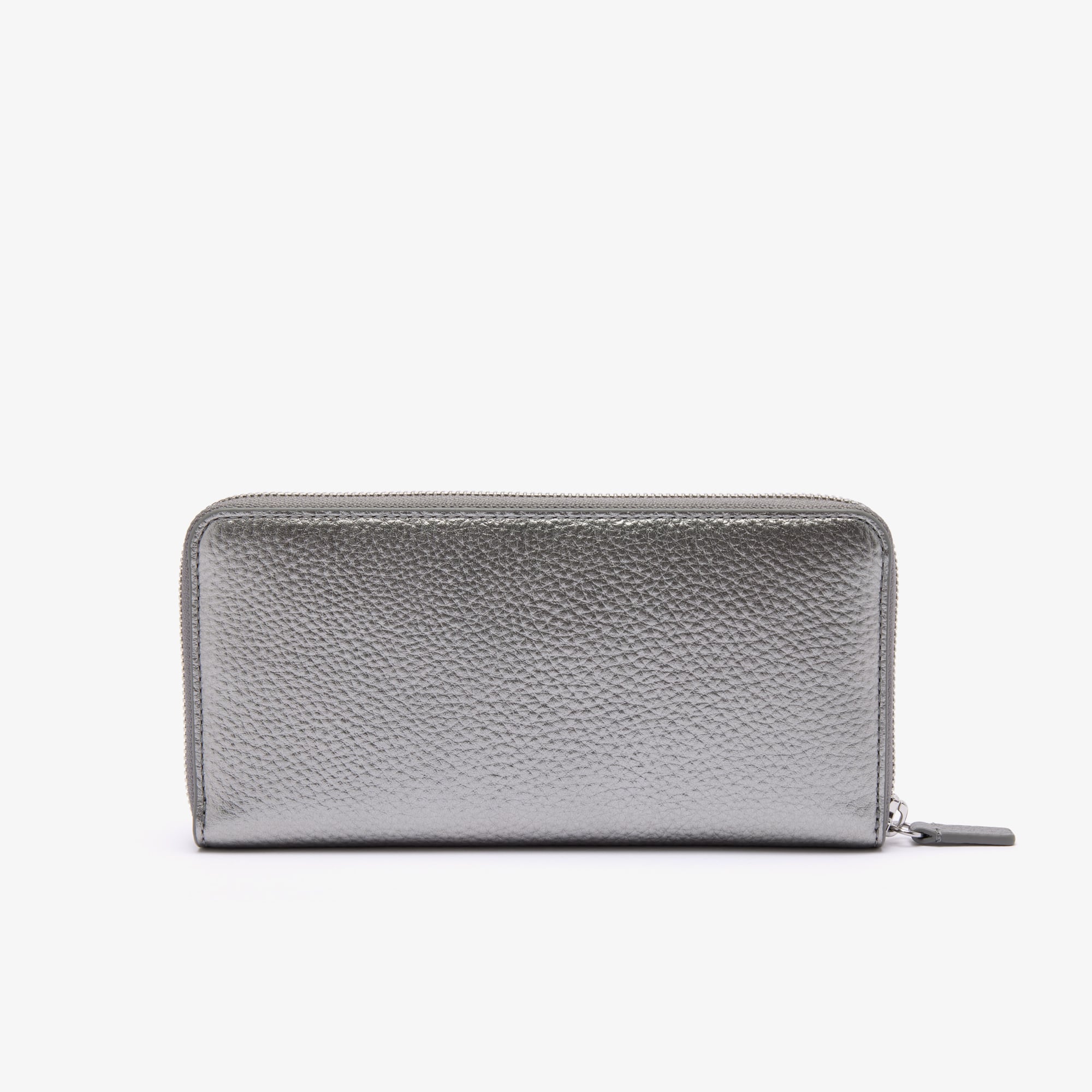 Portefeuille zippé femme Lacoste avec plaque métallique Portefeuilles & Petite Maroquinerie - Gris - Lacoste - Femme