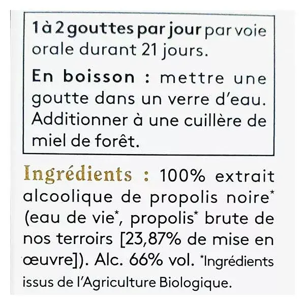 Extrato orgânico de própolis negra Ballot-Flurin 15ml
