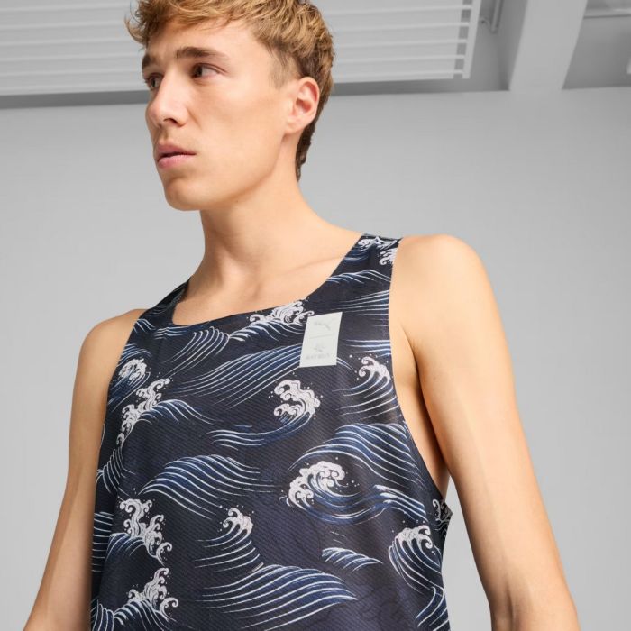 Puma Herre Singletter Singlet AOP Saysky Blå