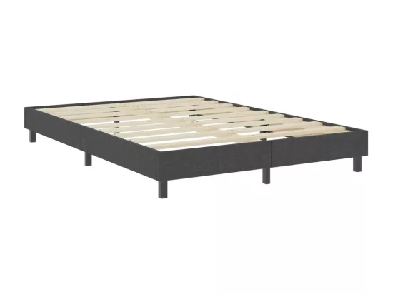 Sommier tapissier Gris foncé Tissu 140x200 cm