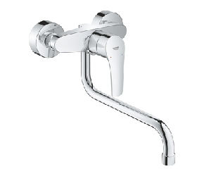 Grohe Eurosmart keukenkraan wand met lage uitloop sprong 27,6cm chroom
