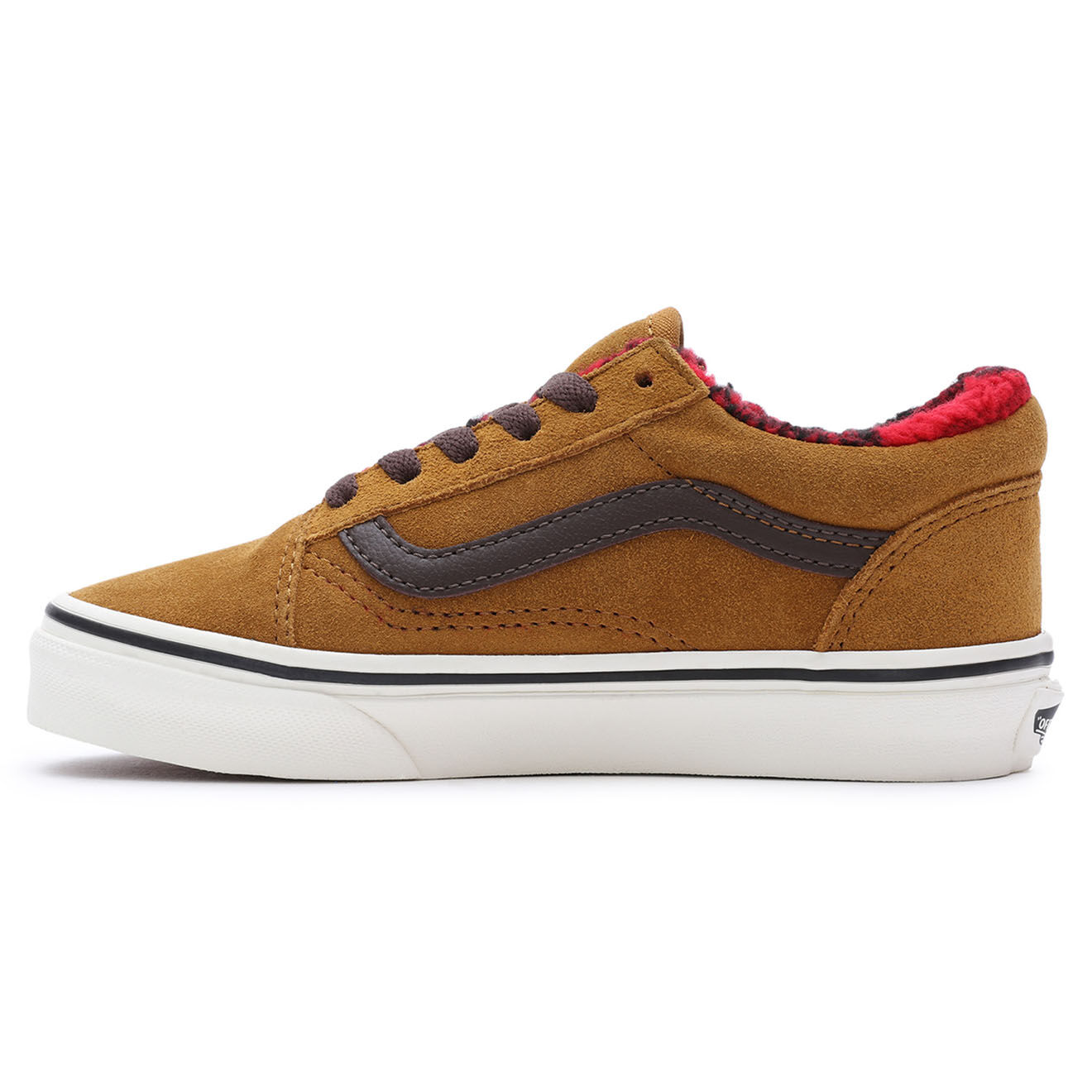 Vans Baskets en Velours de Cuir Old Skool cognac