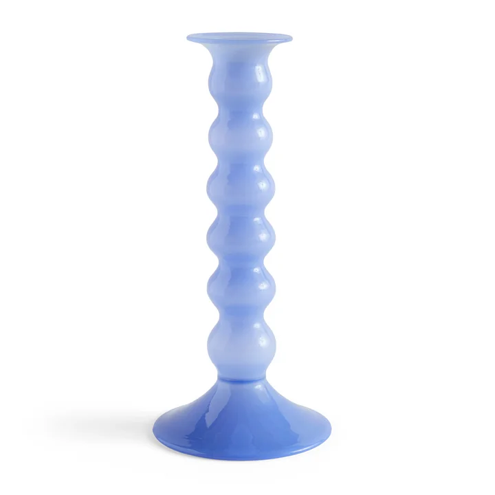 HAY - Wavy Kerzenhalter L, jade hellblau