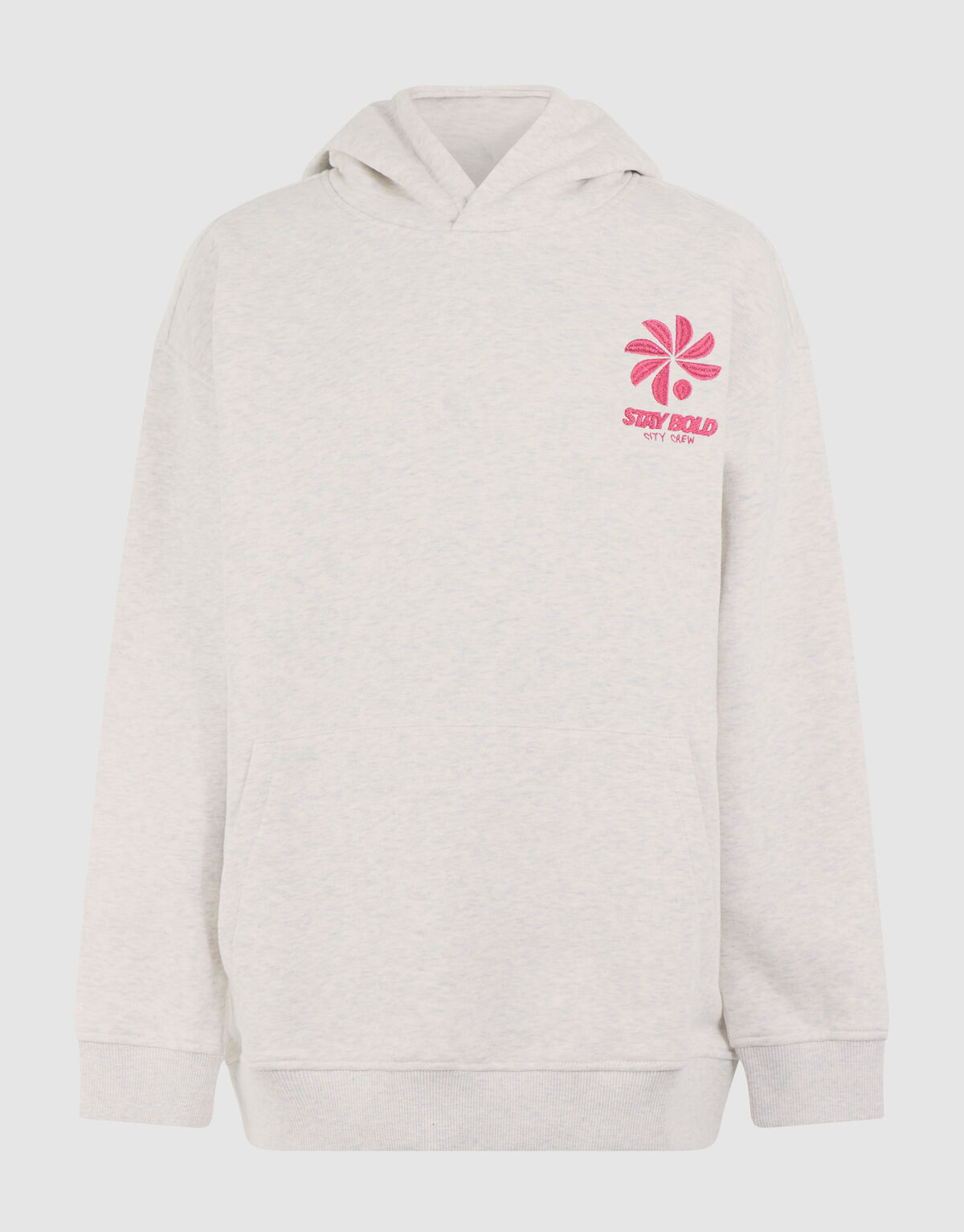 Oversized Fit Bold Artwork Hoodie Lichtgrijs
