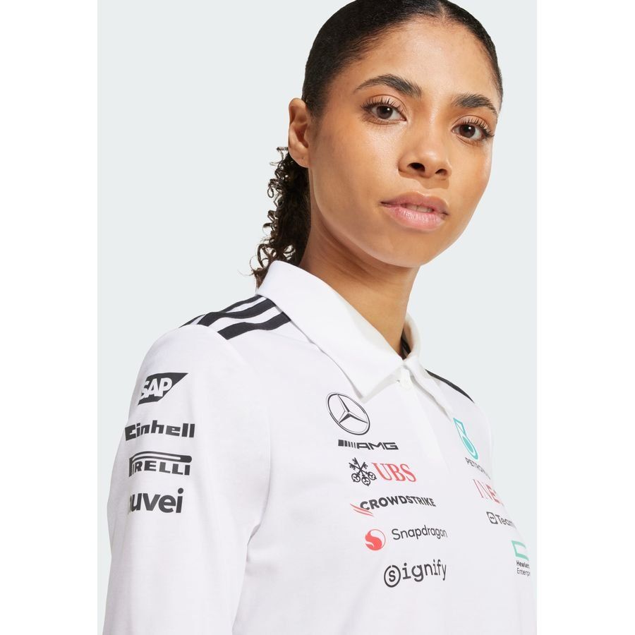 Adidas Polo manches longues d'équipe Mercedes - AMG Petronas Formula One Team