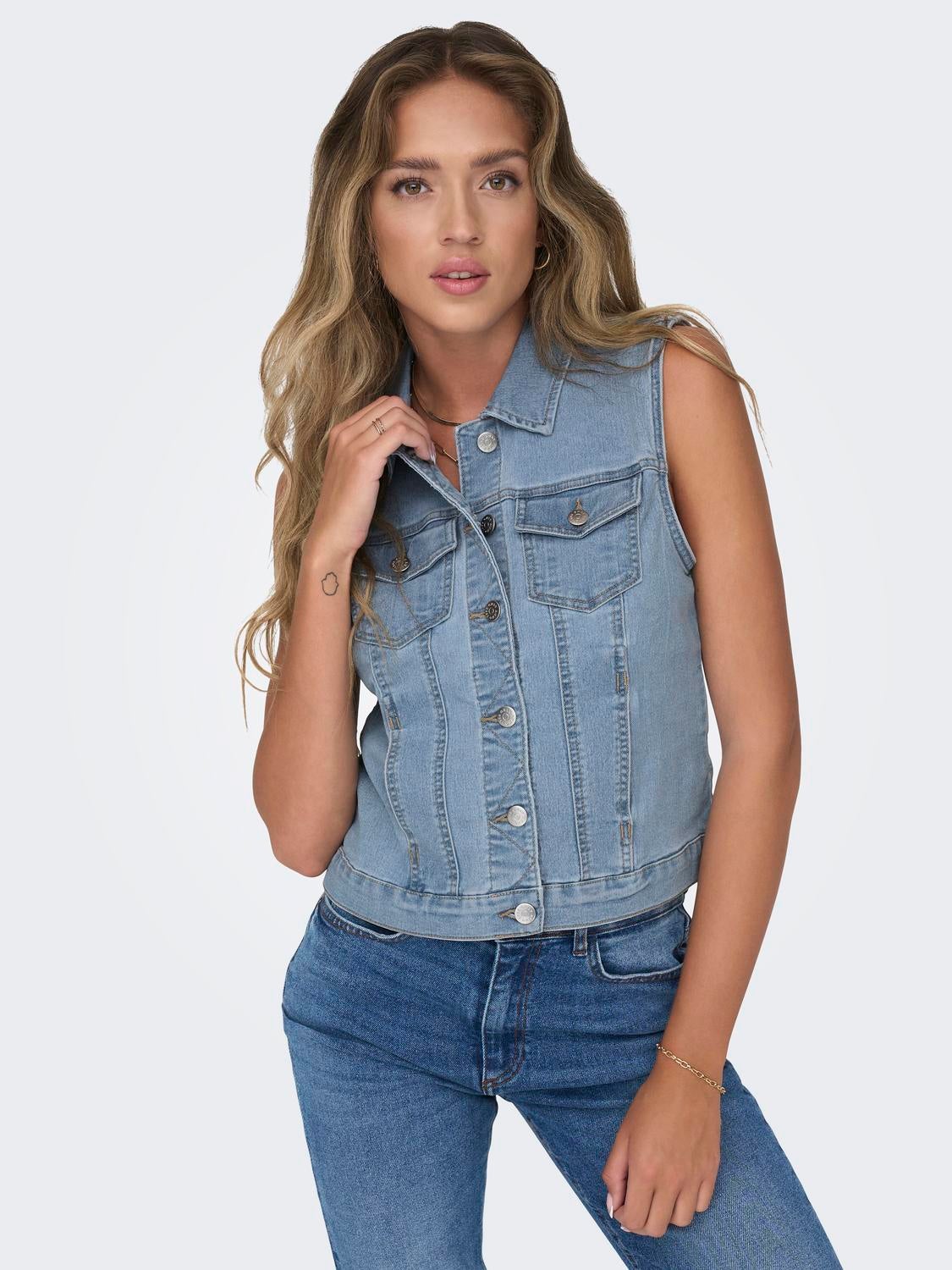 ONLWONDER Jeansweste Light Blue Denim