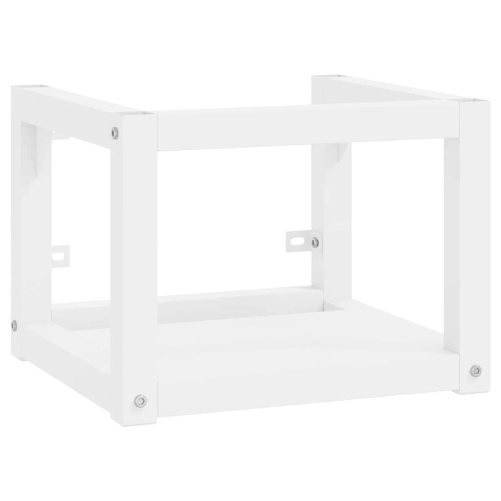 vidaXL Badkamerframe met ingebouwde wastafel, wit, ijzer